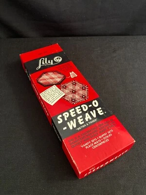 Telar de tejido vintage: Lily Speed-O-Weave de 1950 #717: todas las piezas y folleto; OB Foto 1 de 4