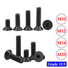 Grade 10.9 Steel M10 - M20 Hex Socket Countersunk Screws Flat Head Bolts DIN7991