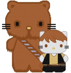 CROSS STITCH+ CRAFT PATTERN Chewbacca Chewy Hello Kitty Hans Solo Star Wars Jedi - Picture 1 of 14