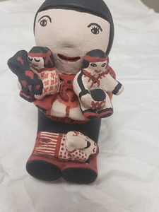 Vangie Suina Keramik Geschichtenerzähler Kinder signiert Cochiti Pueblo Ureinwohner Vintage  - Bild 1 von 7