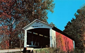 Postal Billie Creek Bridge sobre Williams Creek cerca de Rockville, Indiana - Imagen 1 de 2