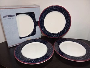 Debbie Mumm SNOW FLURRIES 11" Dinner Plate Set x4 Large Christmas Plates round - Picture 1 of 22