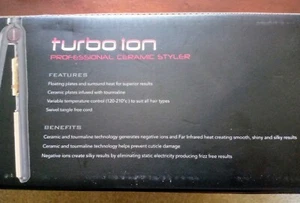 TURBOION - PROFESSIONAL CERAMIC HAIR STRAIGHTENER/STYLER - Picture 1 of 7