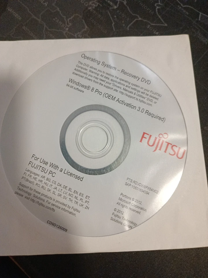 Disco de recuperacion  Windows 8 Professional 64 bits X64 Recovery  con memoria - Imagen 1 de 4