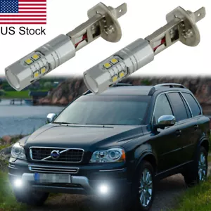 2pcs H1 LED 6000K White Replace Fog Light Halogen Bulbs For Volvo XC90 2003-2012 - Picture 1 of 8