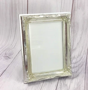 Ornate Silver Picture Frame Engraving Decorative Photo Display Stand Home Décor  - Picture 1 of 12