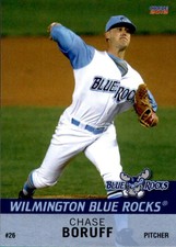 2012 Wilmington Blue Rocks Choice #6 Chase Boruff Knoxville Tennessee TN Card