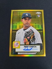 2021 Topps Chrome Platinum Anniversary Deivi Garcia RC Gold Refractor AUTO /50