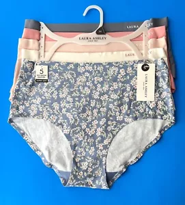 Laura Ashley 5 pack Size M, L , XL No Show Super Soft Mid Rise Brief Fit Panties - Picture 1 of 9