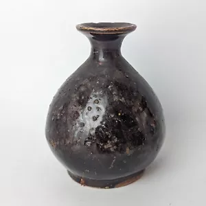 Antiguo jarrón chino esmaltado cerámica Yuhuchun marrón esmaltado Henan - Imagen 1 de 8