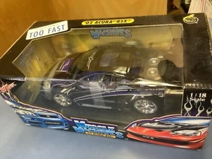 ACURA '02 RSX Black  Muscle Machines 1:18  Too Fast SS Import TUNER  - Picture 1 of 4