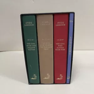 Stieg Larsson Millennial Trilogy 4 Book Box Set The Girl with the Dragon Tattoo - Picture 1 of 11