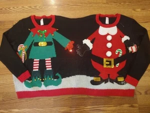 Maglione Natale Coppie Doppio BRUTTO Concorso Per Due Vacanze Donna S/M - Foto 1 di 1