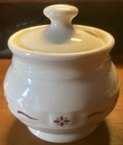 Longaberger Replacement WT Sugar Bowl w/Lid-Traditional Red-USA-NEW! - Picture 1 of 4