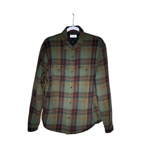 John Elliott Flanelljacke Herren Large grün kariert gefüttert Jupiter Bend - Bild 1 von 7