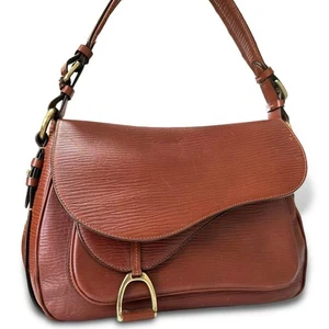 Bolso de Hombro SOMES SADDLE Cuero Marrón Solapa Herrajes Dorados Hecho en Japón Calidad - Imagen 1 de 20