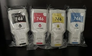 746 Ink Cartridge Photo Black, Cyan, Magenta, Yellow 300-ml Replacement Non OEM - Picture 1 of 3