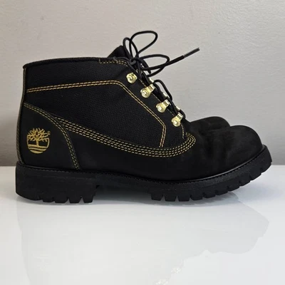 Timberland Botas Impermeables Para Hombres 7 Negras Camping Chukka Cuero Lona Ropa de Trabajo Foto 1 de 4