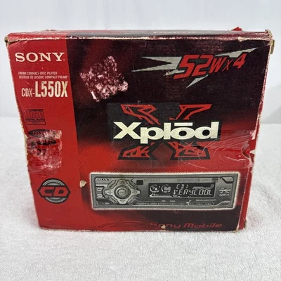 Reproductor de CD de disco compacto Sony CDX-L550X Xplod 52Wx4 AM FM radio estéreo para automóvil con caja Foto 1 de 4
