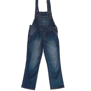 EUC TEA COLLECTION Long Denim Jean Bib Overalls Jumpsuit Girls Size 8 - Picture 1 of 9