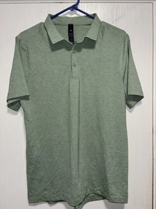 Camisa Polo Lululemon Para Hombre Verde Mediana Manga Corta Rendimiento Preppy Golf - Imagen 1 de 5