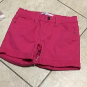 *NWOT” Girls Size 12 VIGOSS Jeans Denim Pink denim Shorts  - Picture 1 of 3