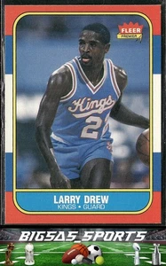 Larry Drew 1986-87 Fleer #25 Sacramento Kings - Imagen 1 de 2