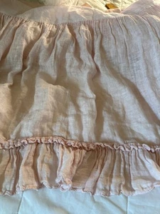 Bella Notte Linen Whisper Baby Dust Ruffle Skirt Linen Deck 100% Cotton Read - Bild 1 von 16