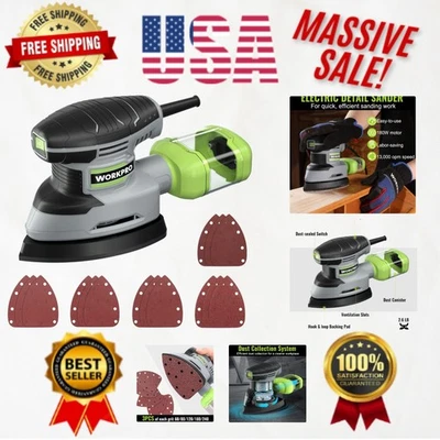 Lixadeira elétrica ergonômica 13.000 OPM detalhes com coleção de poeira e 15 lixas - Imagem 1 de 4