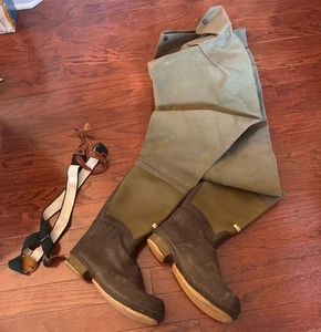 Vintage Chest Waders von Marathon Waders im Originalkarton Größe 10 Filzlaufsohle - Bild 1 von 11