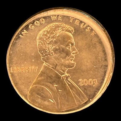 Broadstruck Error Cent 2003 Lincoln Penny Off Center Broad Strike Genuine Error - Image 1 of 2