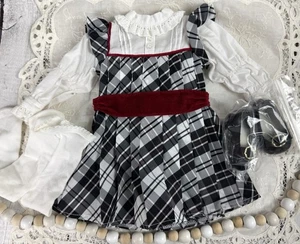 American Girl Muñeca Nellie Vacaciones Navidad Cuadros Zapatos de Vestir 0237 - Imagen 1 de 5