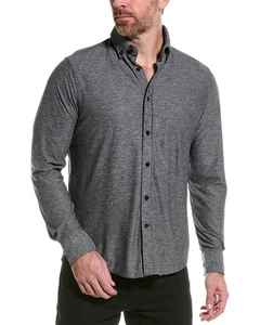 Report Collection Pique Print Sport Shirt Men's Black S - Picture 1 of 3