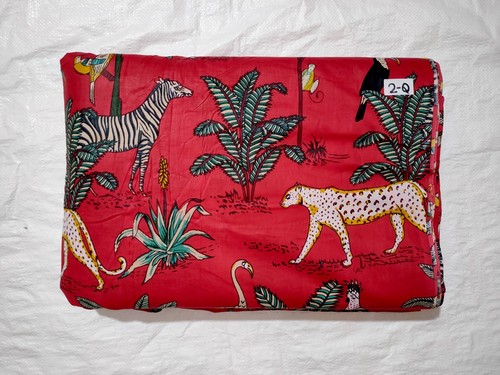 VETEMENTS Tessuto cotone foresta rossa indiana sartoria cucito corsa artigianato cotone 5 iarde