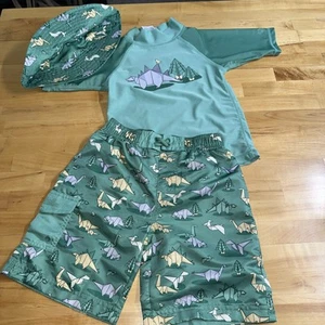 UV Skinz Boy’s 3 Piece Dinosaur Swim Set Size 7 - Picture 1 of 8