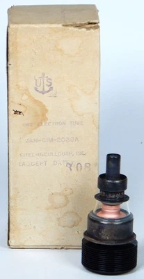EIMAC JAN CIM 2C39A CAJA DE TUBO DE VACÍO MILITAR SIN PROBAR DE COLECCIÓN MARINA DE EE. UU. SEGUNDA GUERRA MUNDIAL RADIOAFICIONADO Foto 1 de 4