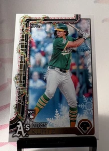 2025 Topps Holiday Nick Kurtz #H40 Oakland Athletics A's Rookie RC - Bild 1 von 2
