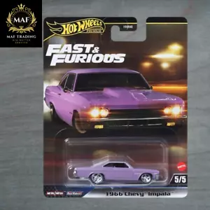Hot Wheels Premium Fast & Furious 2025 1966 Chevy Impala Viola | Auto nuova - Foto 1 di 2