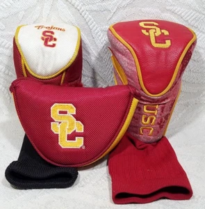Calcetines putter vintage USC Trojans Club de Golf Cubiertas NCAA Letras universitarias - Imagen 1 de 24