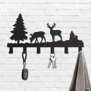 Metal Elk Key Hooks, Wall Hooks, Household Multi-Purpose Clothes Bag Key Hooks