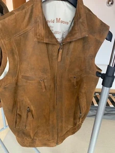 Sportliche Herren Lederweste - von David Moore, Gr. 50 - Bild 1 von 11