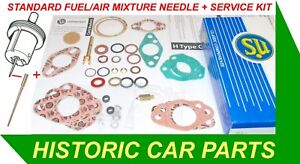 SERVICE PACK + STD "GS" NEEDLE ffor 1½” H4 SU Carbs on ELVA Courier 1498 1959-60