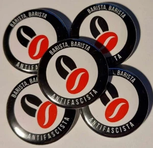 1x Barista Barista Antifascista Button Gegen Nazis FCK NZS FCK AFD Punk Antifa - Picture 1 of 1