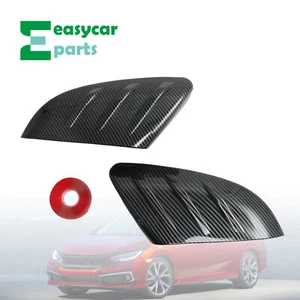 NEW Carbon Fiber Mirror Caps Cover Fits for Honda Civic Type-R FK8 2016-2021 - Picture 1 of 11