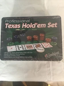 Poker Set 300 Pcs Duel Toned PokChips Texas Hold Em Cards Dice Decks Casino Game - Picture 1 of 6