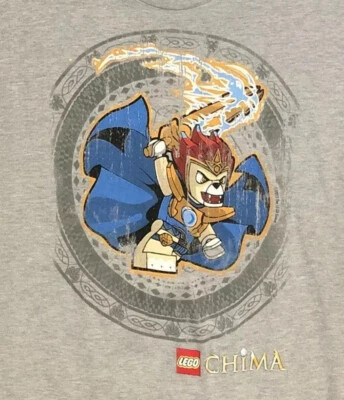 NEW LEGO CHIMA Boys Short Sleeve Shirt SIZE Large Heather Gray NWT - Image 1 of 4