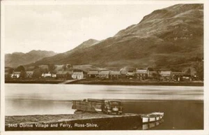 REAL PHOTOGRAPHIC POSTCARD OF DORNIE VILLAGE AND FERRY, ROSS-SHIRE, SCOTLAND - Picture 1 of 2