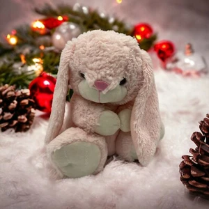 Kellytoy Pink Bunny Rabbit Plush Long Pink Lined Ears 10" Easter Bunny. - Picture 1 of 11