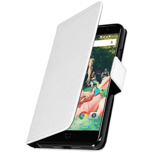 Custodia Portafoglio per Wileyfox Swift 2 X Serie Business Bianca - Foto 1 di 6
