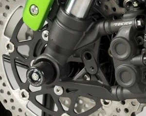 Kawasaki Z1000 2014-2020 Fork Protectors R&G Front Bobbins FP0151BK - Picture 1 of 4